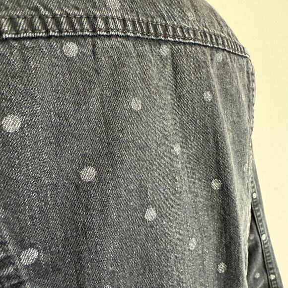 Current/Elliot Polka Dot Denim Jacket Size 0 - Picture 5 of 7